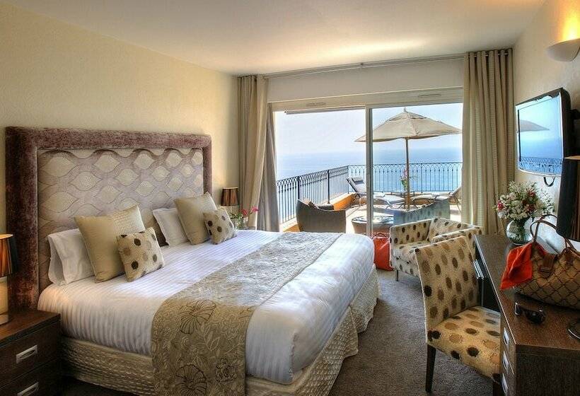 اتاق لوکس با چشمانداز دریا, Hôtel La Pérouse Nice Baie Des Anges   Recently Fully Renovated
