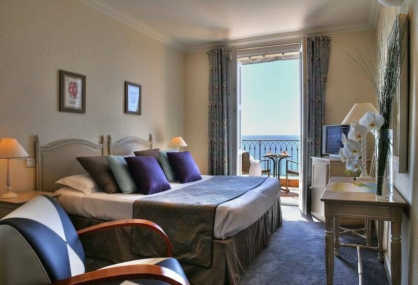 اتاق لوکس با چشمانداز دریا, Hôtel La Pérouse Nice Baie Des Anges   Recently Fully Renovated