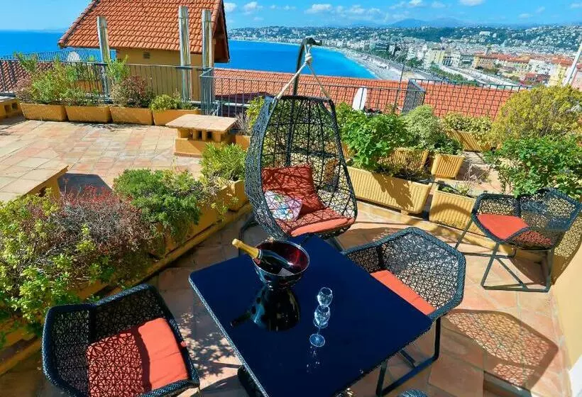 景色の見えるジュニアスイート, Hôtel La Pérouse Nice Baie Des Anges Recently Fully Renovated