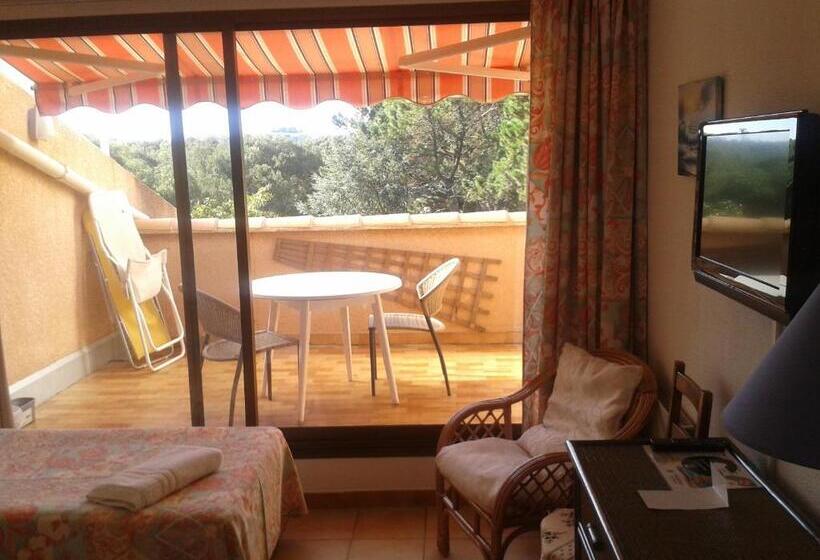 غرفة قياسية مزوَّدة بتراس, Hôtel Les Palmiers