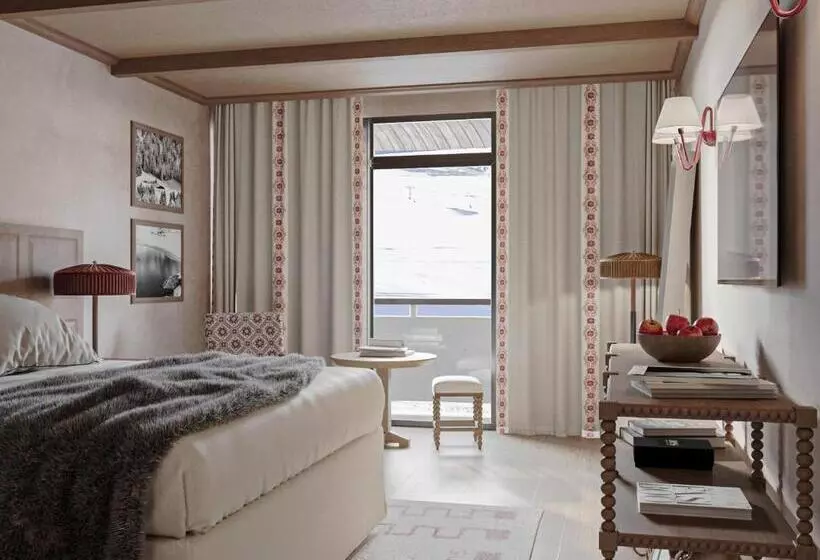 اتاق لوکس با چشم‌انداز, Alpes Hôtel Du Pralong
