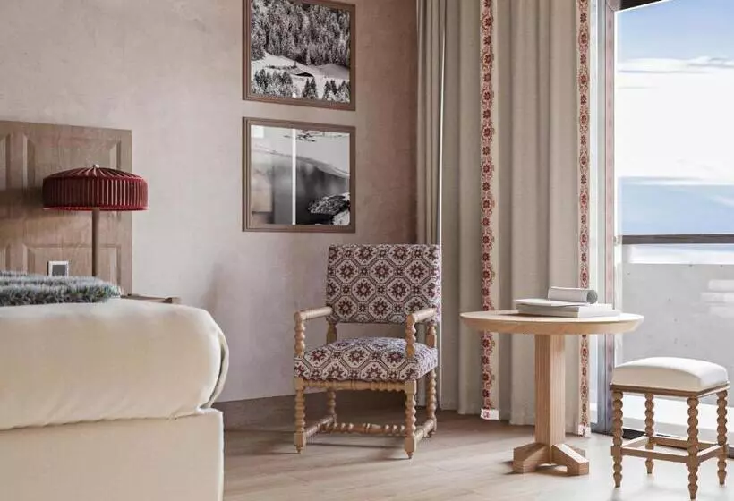 اتاق لوکس با چشم‌انداز, Alpes Hôtel Du Pralong