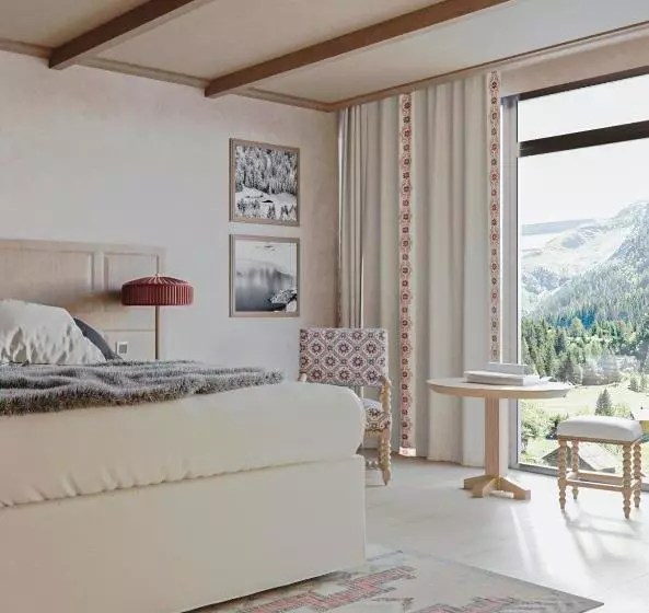 اتاق سوپریور با چشم‌انداز کوهستان, Alpes Hôtel Du Pralong