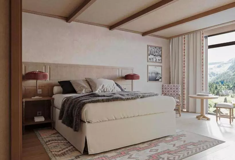 اتاق سوپریور با چشم‌انداز کوهستان, Alpes Hôtel Du Pralong