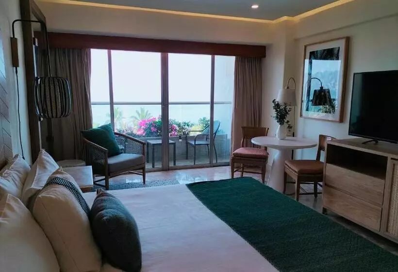 キングサイズベッドのデラックスルーム, Fiesta Americana Puerto Vallarta All Inclusive & Spa