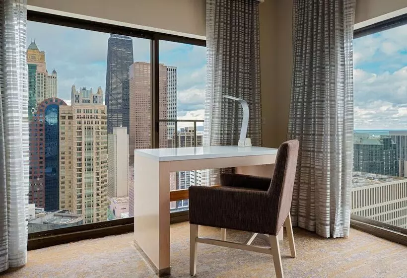シティビューのダブルベッドスタンダードルーム, Chicago Marriott Downtown Magnificent Mile