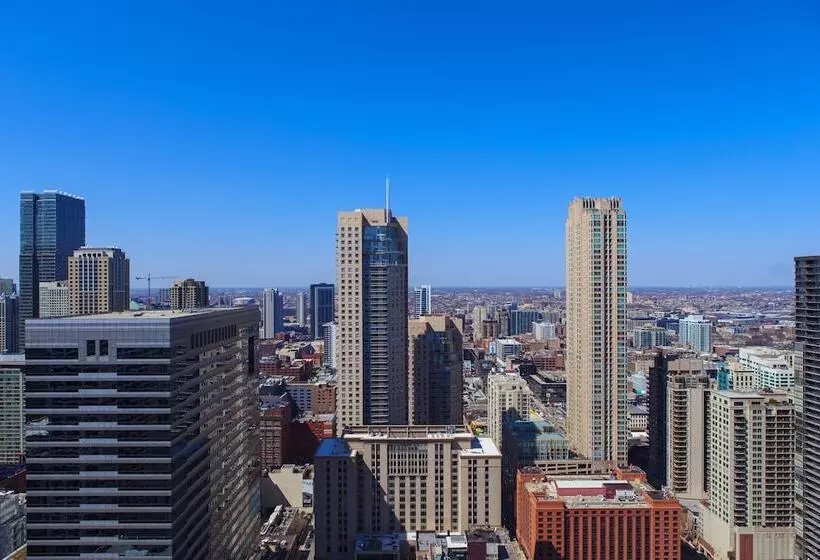 シティビューのダブルベッドスタンダードルーム, Chicago Marriott Downtown Magnificent Mile