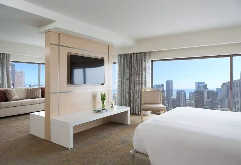 身障者適用ダブルベッド付きスタンダードルーム, Chicago Marriott Downtown Magnificent Mile