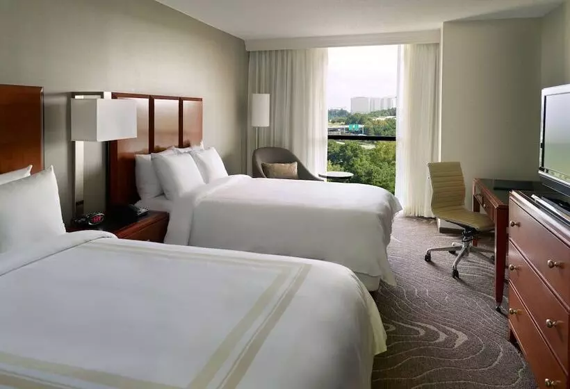 2ダブルベッドのスタンダードルーム, Atlanta Marriott Northwest At Galleria