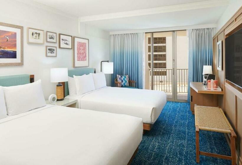 اتاق استاندارد با چشم‌انداز دریا, Outrigger Reef Waikiki Beach Resort