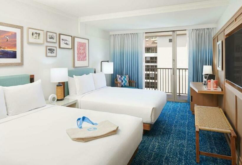 اتاق اساندارد با چشم‌انداز جانبی به دریا, Outrigger Reef Waikiki Beach Resort
