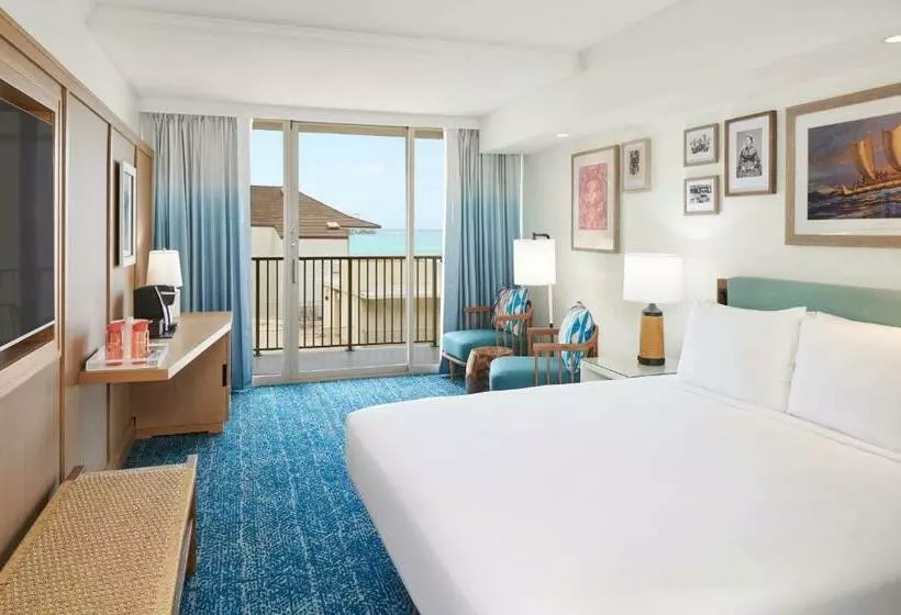 キングサイズベッドのクラブルーム, Outrigger Reef Waikiki Beach Resort