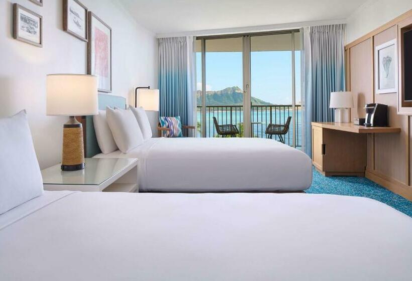 غرفة قياسية مطلّة علي البحر, Outrigger Reef Waikiki Beach Resort