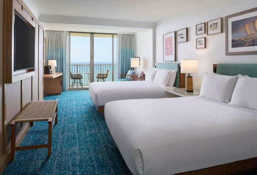 غرفة كلوب مطلة على البحر, Outrigger Reef Waikiki Beach Resort