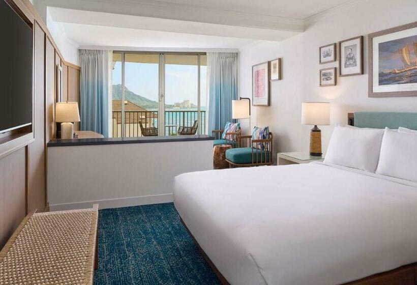 اتاق استاندارد با چشم‌انداز دریا, Outrigger Reef Waikiki Beach Resort