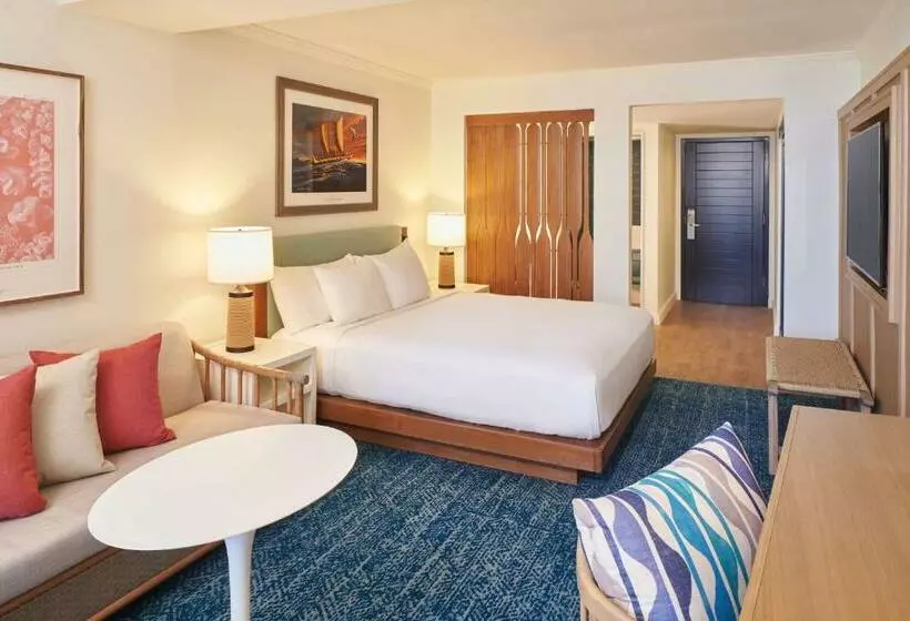キングサイズベッドのスタンダードルーム, Outrigger Reef Waikiki Beach Resort