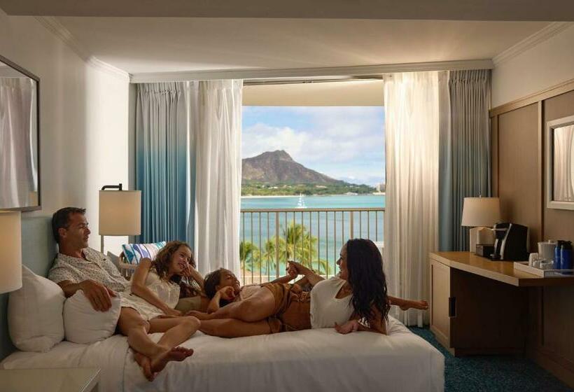 اتاق استاندارد با تخت بزرگ, Outrigger Reef Waikiki Beach Resort