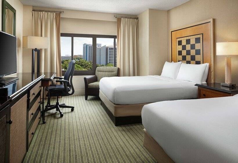 带2个双人床的标准工作室, Hilton Orlando Lake Buena Vista Disney Springs® Area