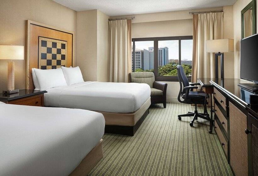 带2个双人床的标准工作室, Hilton Orlando Lake Buena Vista Disney Springs® Area