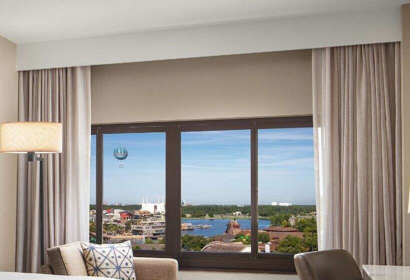 带2个双人床的标准工作室, Hilton Orlando Lake Buena Vista Disney Springs® Area