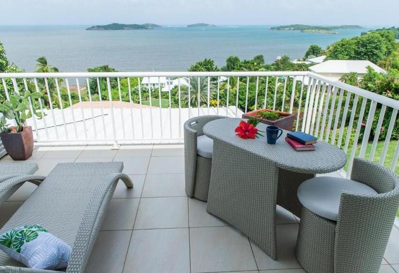 اتاق استاندارد با بالکن و چشمانداز دریا, Hôtel Frégate Bleue