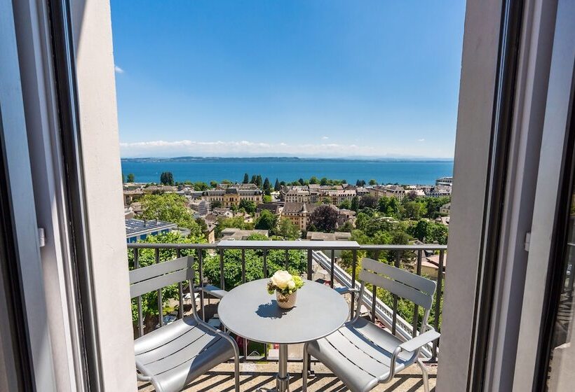 غرفة قياسية مطلّة علي البحيرة, Hôtel Alpes & Lac