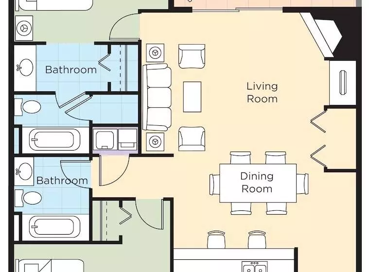 ２ベッドルームアパートメント, Worldmark Lake Of The Ozarks