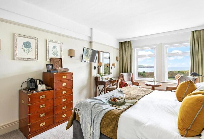 オーシャンビューのプレミアムルーム。, Thurlestone Hotel