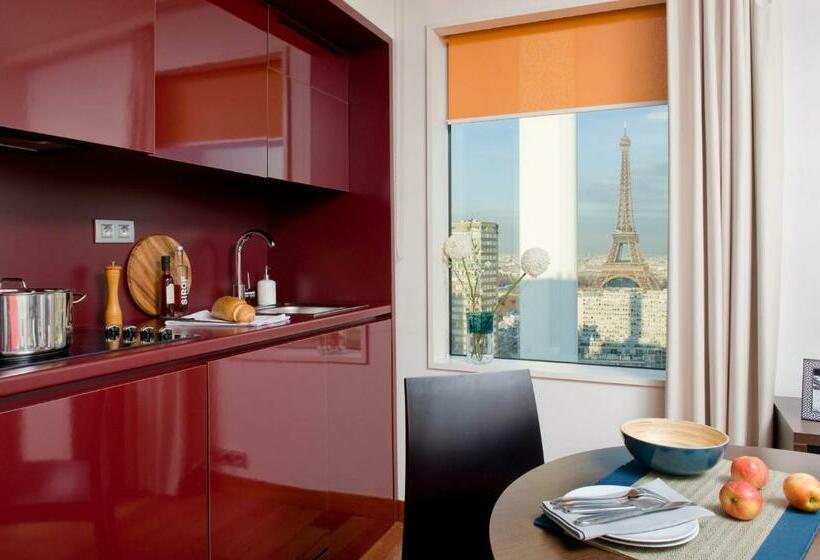 带1个卧室带观景的公寓, Aparthotel Adagio Paris Centre Tour Eiffel