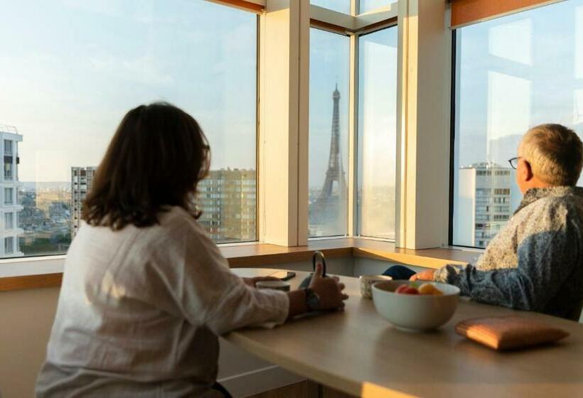 带1个卧室带观景的公寓, Aparthotel Adagio Paris Centre Tour Eiffel