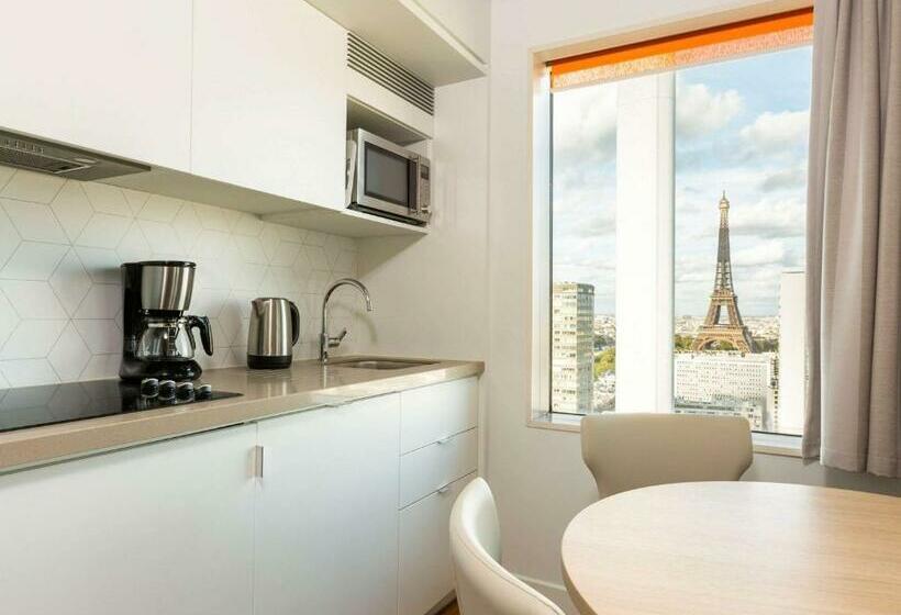 带1个卧室带观景的公寓, Aparthotel Adagio Paris Centre Tour Eiffel