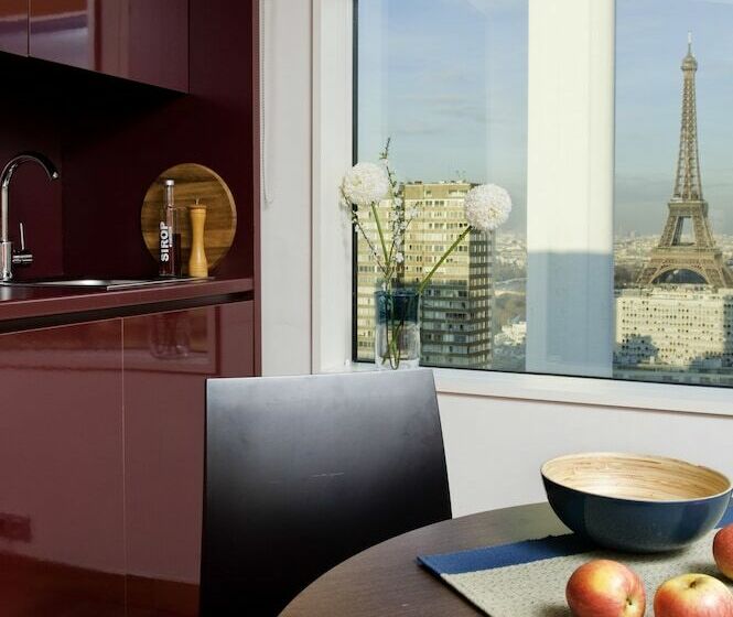 带1个卧室带观景的公寓, Aparthotel Adagio Paris Centre Tour Eiffel