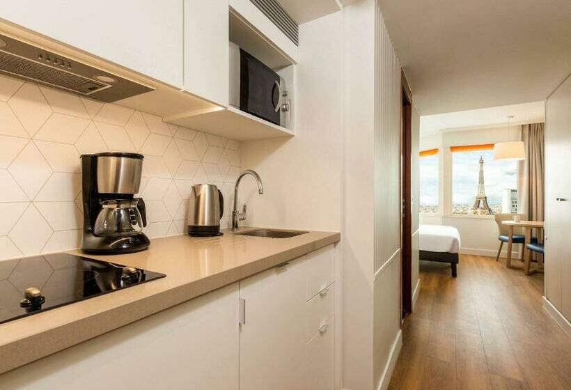 带观景的标准工作室, Aparthotel Adagio Paris Centre Tour Eiffel