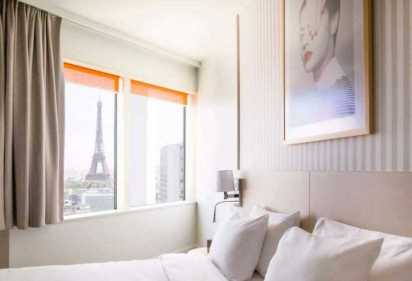带观景的标准工作室, Aparthotel Adagio Paris Centre Tour Eiffel