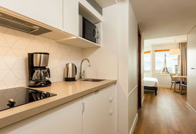 带观景的标准工作室, Aparthotel Adagio Paris Centre Tour Eiffel