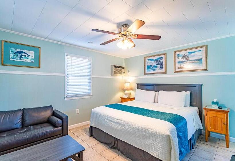 带大床的标准间, Island Motel Obx