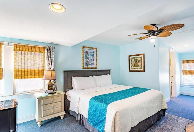 带大床的标准间, Island Motel Obx