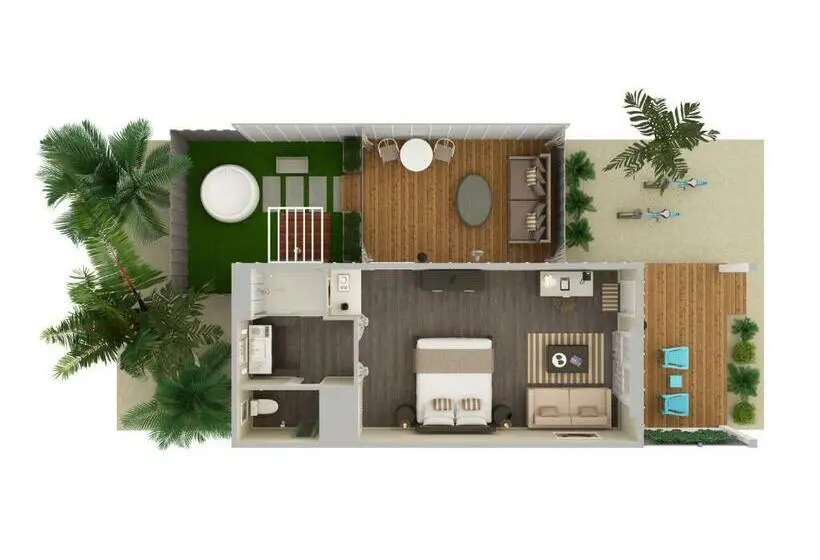 ガーデンビューのスタンダードバンガロー, Bungalows Key Largo All Inclusive