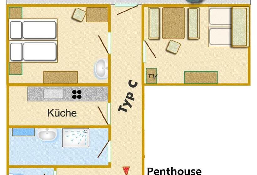 Апартаменты Пентхаус 1 Спальня, Steindlhof In Walchsee