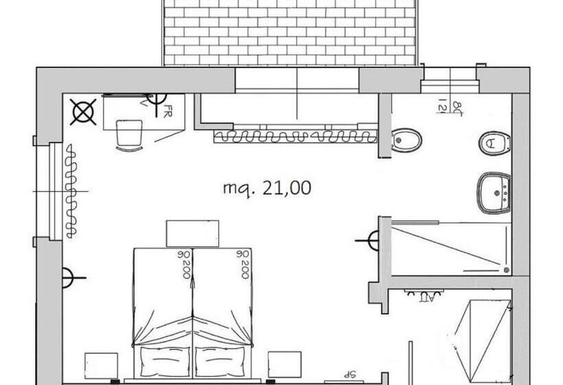 디럭스 룸, Borgo Romantico Relais