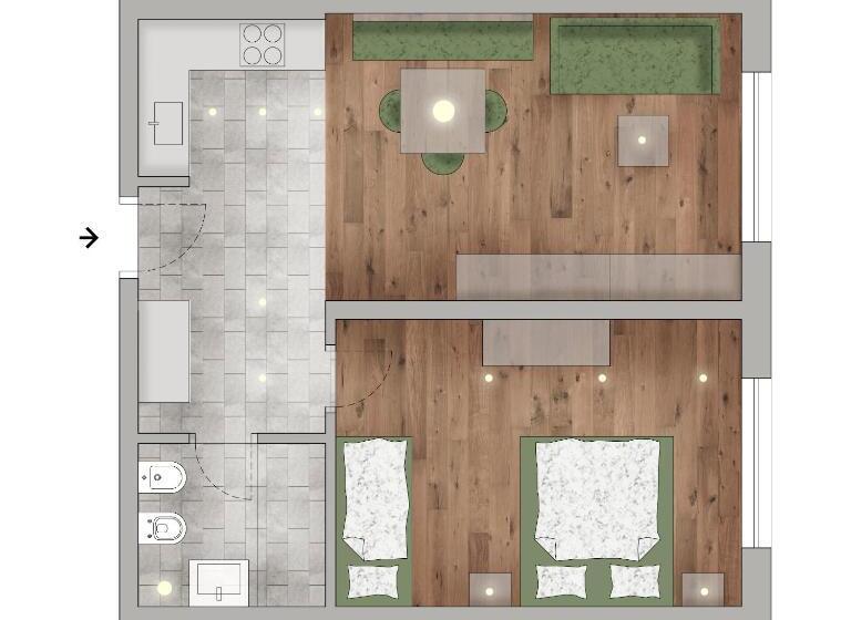 Апартаменты 1 Спальня, Residence Villa Al Sole
