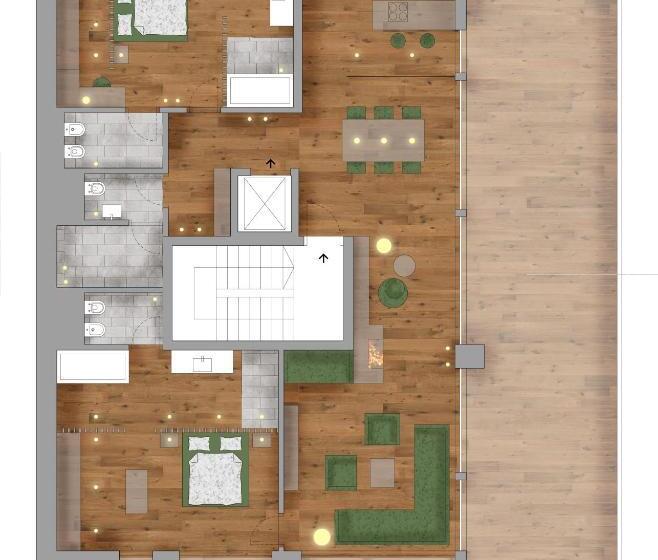 Апартаменты Пентхаус 1 Спальня, Residence Villa Al Sole