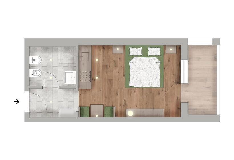 Студио Стандарт с Балконом, Residence Villa Al Sole