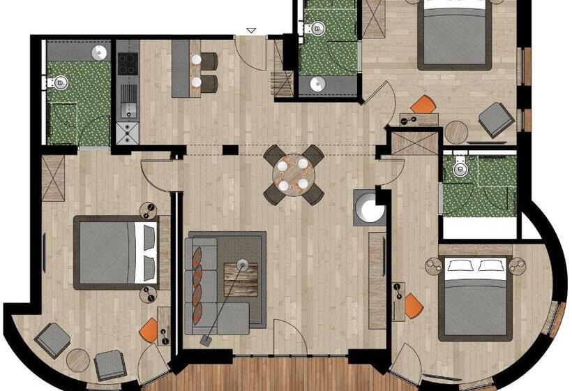 3ベッドルームアパートメント, Chalet Obergurgl Luxury Apartments