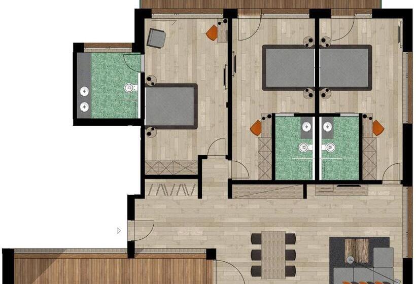 3ベッドルームアパートメント, Chalet Obergurgl Luxury Apartments