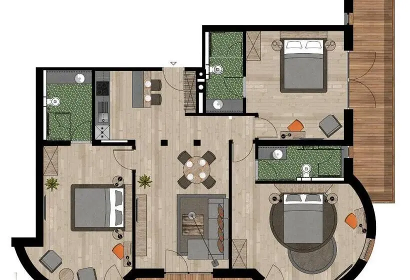 3ベッドルームアパートメント, Chalet Obergurgl Luxury Apartments