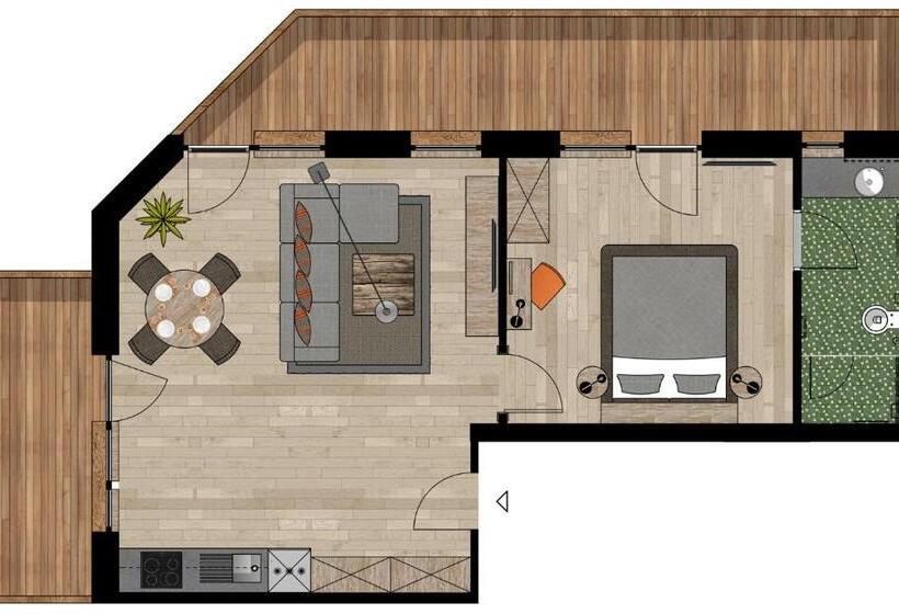 آپارتمان 1 خوابه, Chalet Obergurgl Luxury Apartments