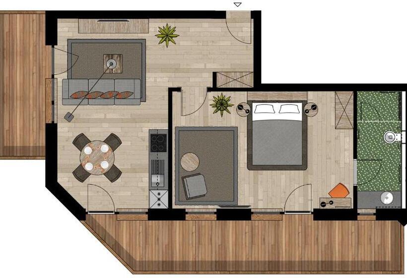 1ベッドルームアパートメント, Chalet Obergurgl Luxury Apartments