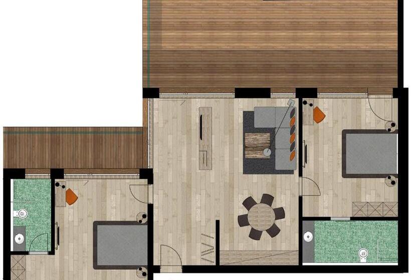 2ベッドルームアパートメント, Chalet Obergurgl Luxury Apartments