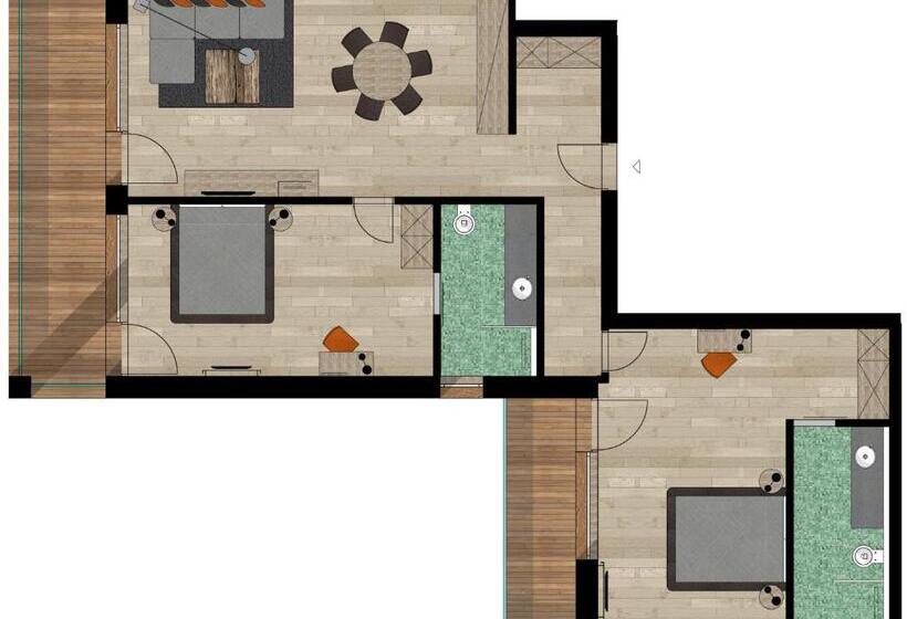 2ベッドルームアパートメント, Chalet Obergurgl Luxury Apartments